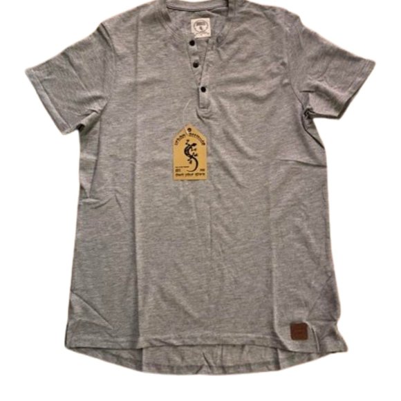 Y Neck Mens Cotton Pique Henley. Free Shipping - Picture 3 of 7